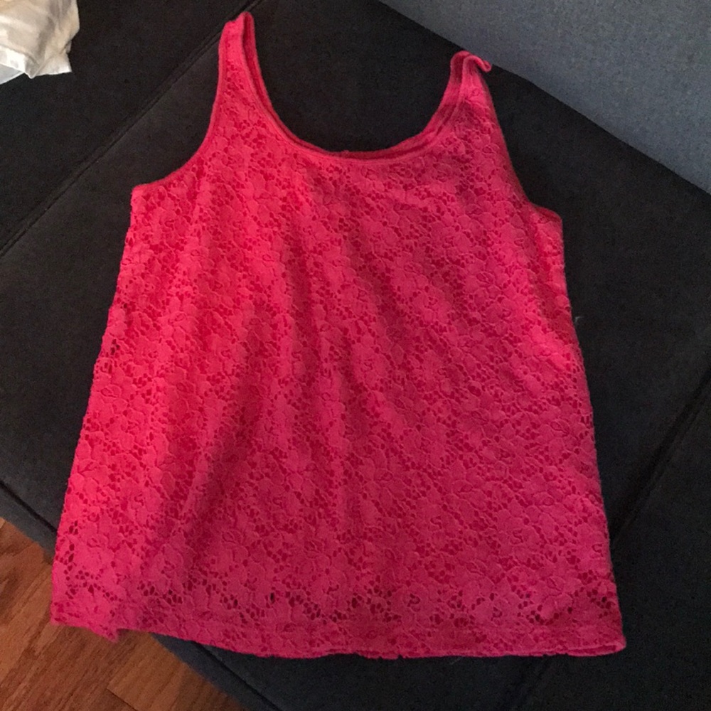 A pink tank top